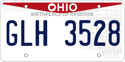 OH license plate GLH3528