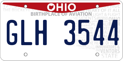 OH license plate GLH3544