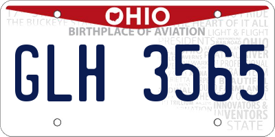 OH license plate GLH3565
