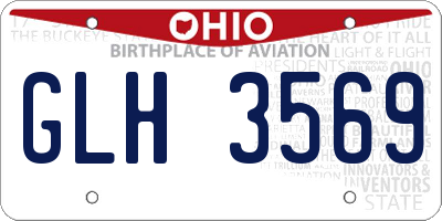 OH license plate GLH3569