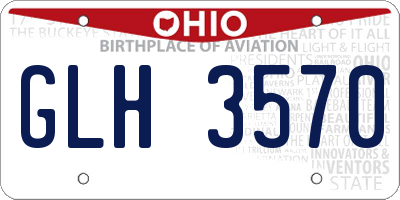 OH license plate GLH3570