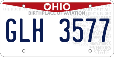 OH license plate GLH3577