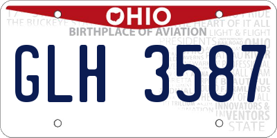OH license plate GLH3587