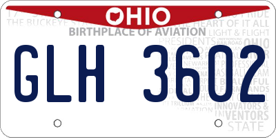 OH license plate GLH3602
