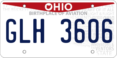 OH license plate GLH3606