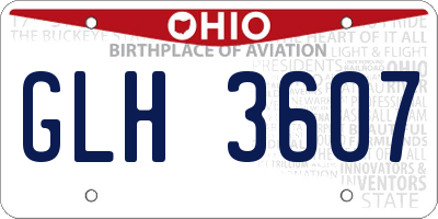 OH license plate GLH3607