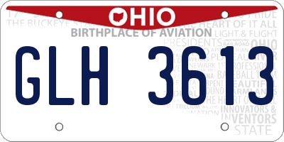 OH license plate GLH3613