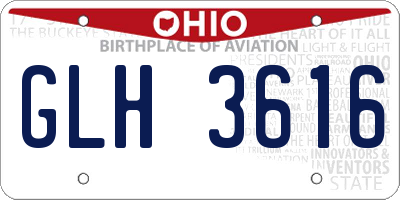OH license plate GLH3616
