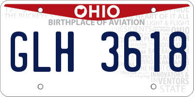 OH license plate GLH3618