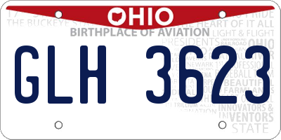 OH license plate GLH3623