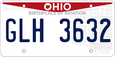 OH license plate GLH3632
