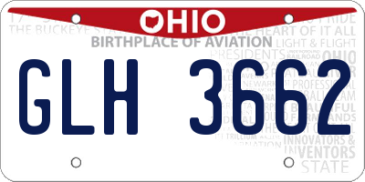 OH license plate GLH3662