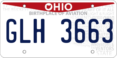 OH license plate GLH3663