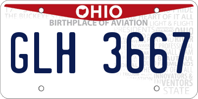 OH license plate GLH3667