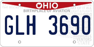 OH license plate GLH3690