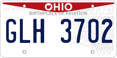 OH license plate GLH3702