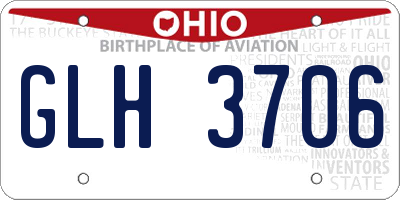 OH license plate GLH3706