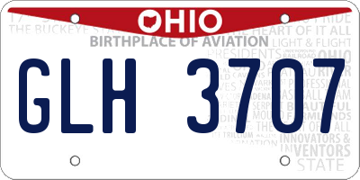 OH license plate GLH3707