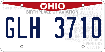 OH license plate GLH3710
