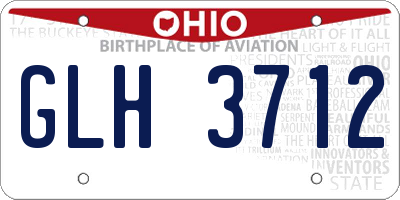 OH license plate GLH3712