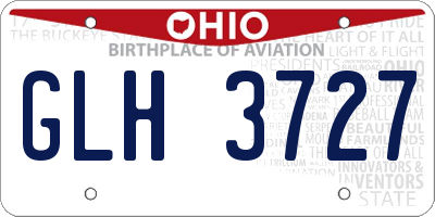 OH license plate GLH3727