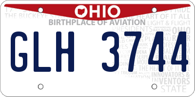 OH license plate GLH3744