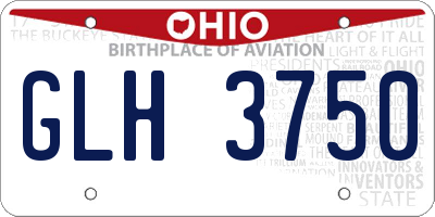 OH license plate GLH3750
