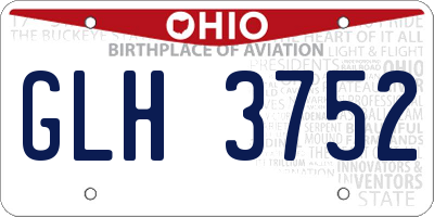 OH license plate GLH3752