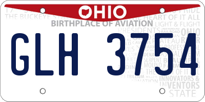 OH license plate GLH3754