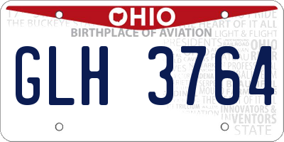 OH license plate GLH3764