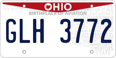 OH license plate GLH3772