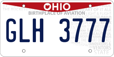 OH license plate GLH3777