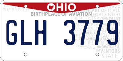 OH license plate GLH3779