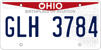 OH license plate GLH3784