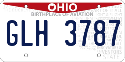 OH license plate GLH3787