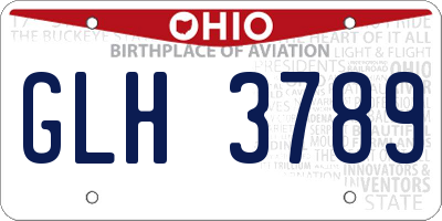 OH license plate GLH3789