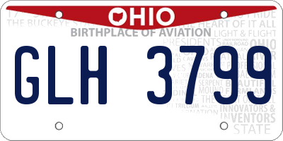 OH license plate GLH3799
