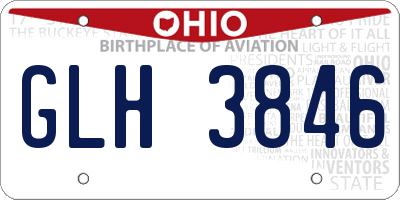 OH license plate GLH3846