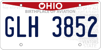 OH license plate GLH3852
