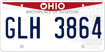OH license plate GLH3864