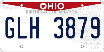 OH license plate GLH3879