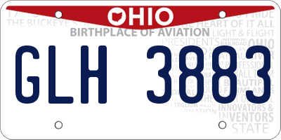 OH license plate GLH3883