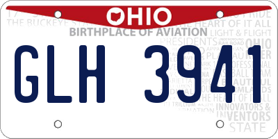 OH license plate GLH3941
