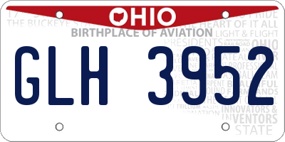OH license plate GLH3952