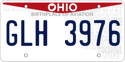 OH license plate GLH3976