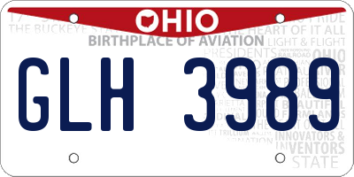 OH license plate GLH3989