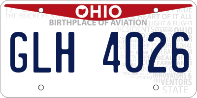OH license plate GLH4026