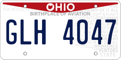 OH license plate GLH4047