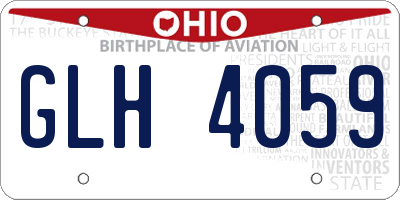 OH license plate GLH4059