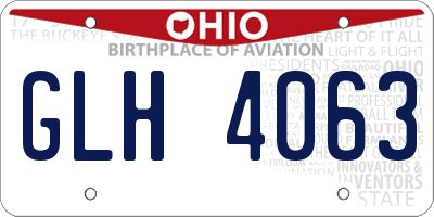OH license plate GLH4063